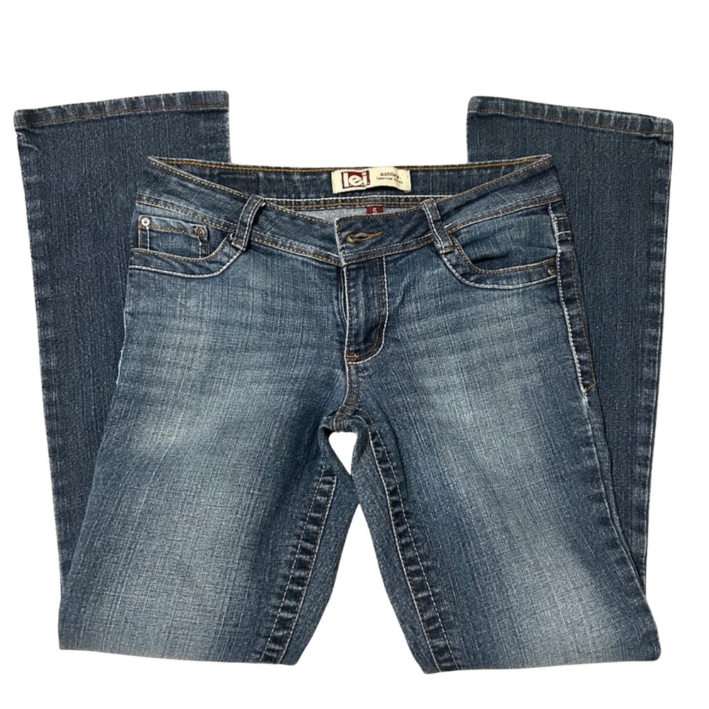 lei lowrise dark wash bootcut jeans